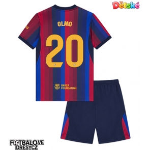 Barcelona Dani Olmo #20 Dětské Domácí dres komplet 2026-27 Krátký Rukáv (+ trenýrky)
